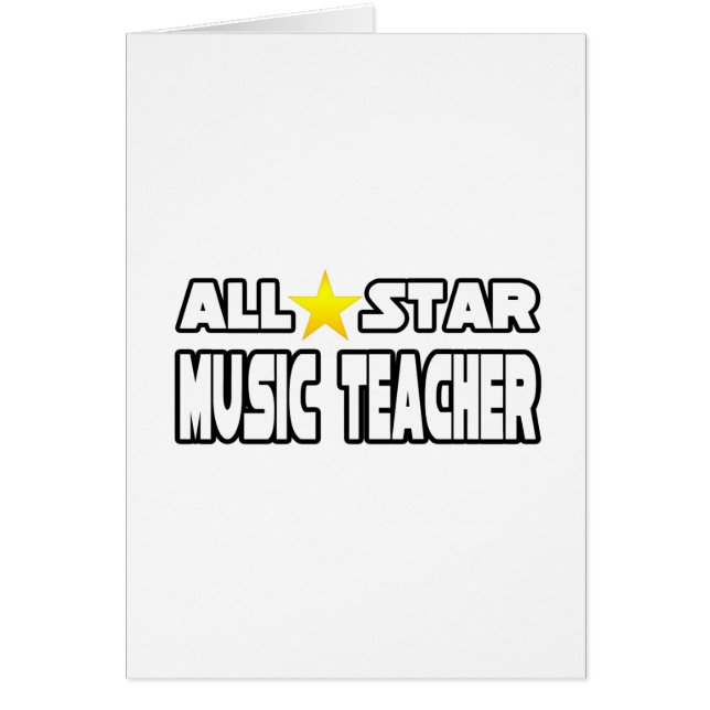 Cartão Todos os Professores de Música em Estrela (Frente)
