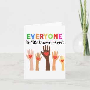 Cartão Todos São Bem-Vindos Aqui Professora