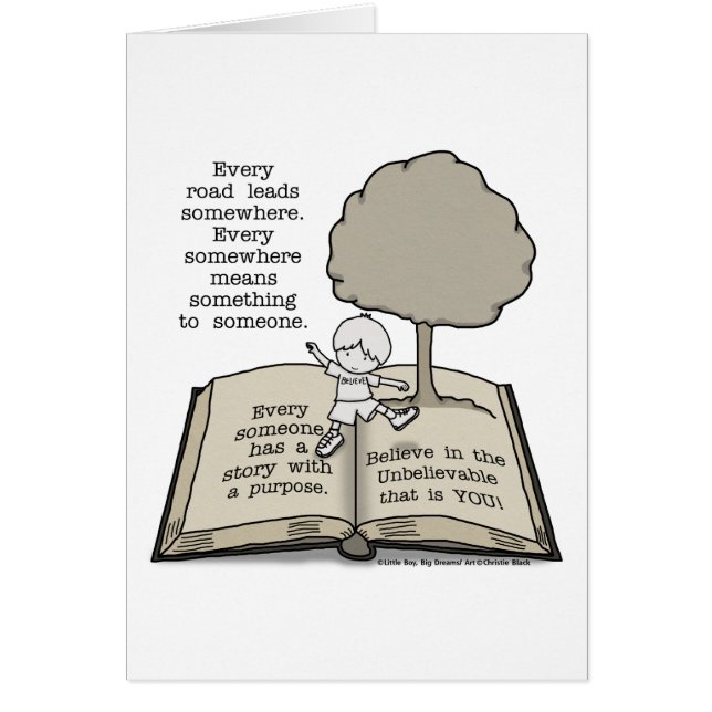 Cartão Todos tem uma história (Frente)