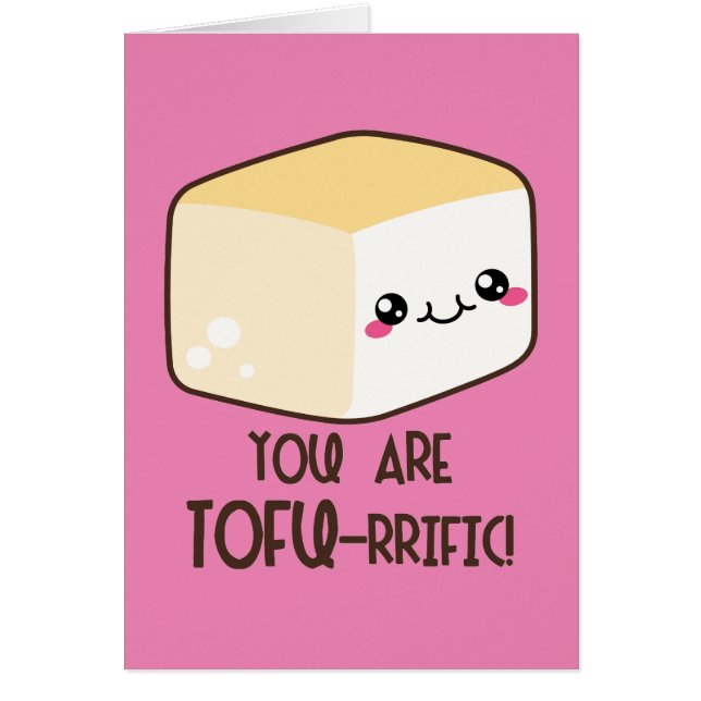 Cartão Tofu-rrific Emoji (Frente)