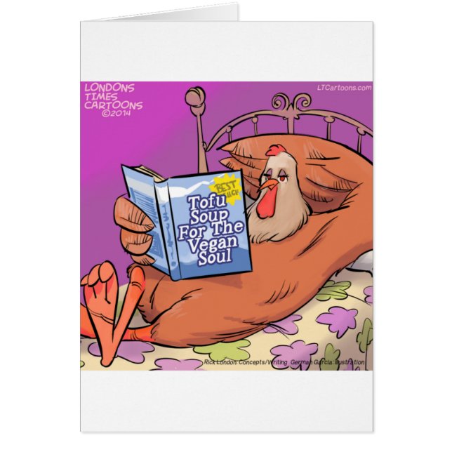 Cartão Tofu Vegan Soul Engraçado (Frente)
