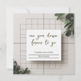 Cartão Together Since 20XX Personalized Couple 