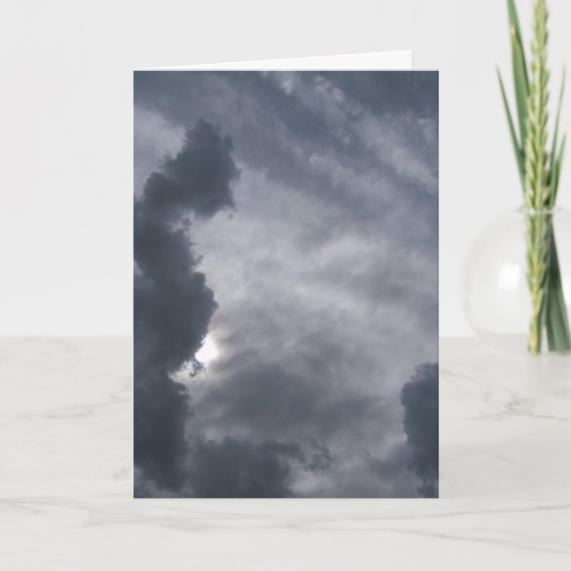 Cartão "Together" Sympathy card with gray cloud and sun (Frente)