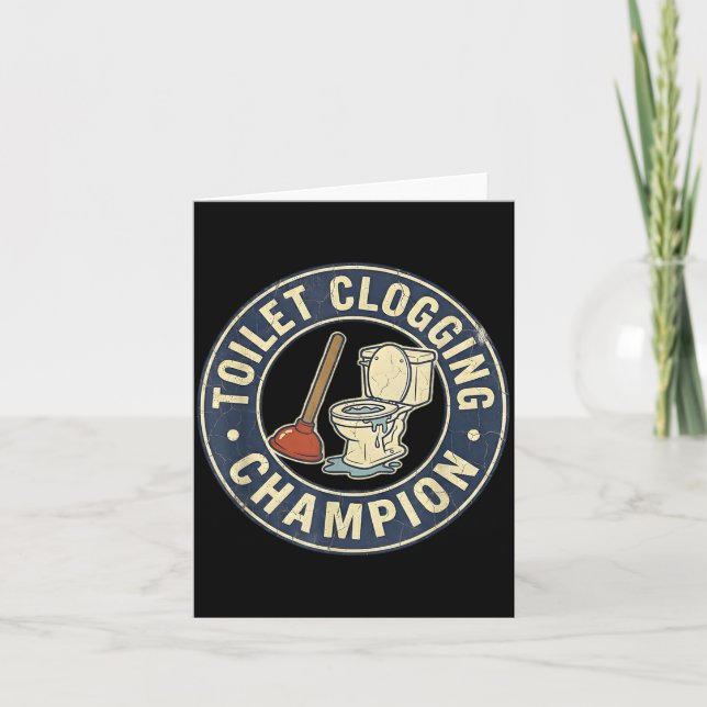 Cartão Toilet Clogging Chamon  (Frente)
