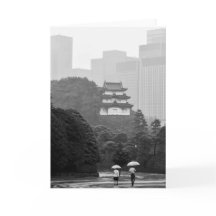 Tokyo Rain Note Card Blank Card