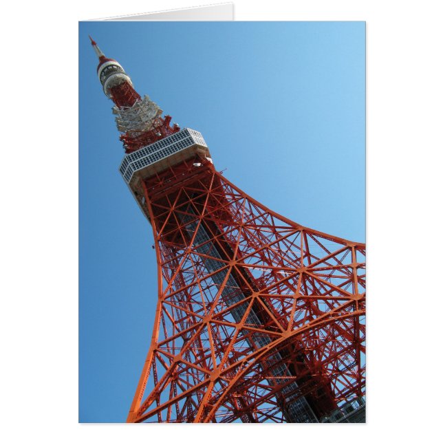 Cartão Tokyo Tower 東京タワー Greeting Card (Frente)