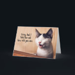 Cartão Told Cat How Old You Are Funny Snarky Birthday<br><div class="desc">Cat lovers can be smart alecks,  snarky and cynical... .and they can also be nice,  sweet and caring. 
This card is for the snarky ones!! LOL Make them laugh with some biting humor!</div>