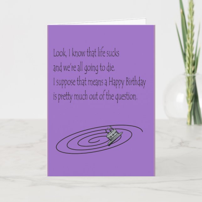 Cartão Tolerable Birthday Card (Frente)