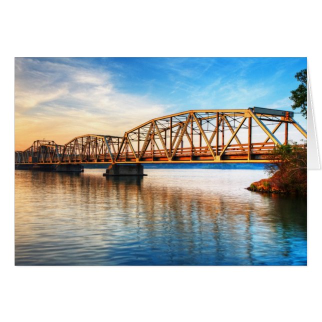 Cartão Toll Bridge Sunrise (Frente Horizontal)