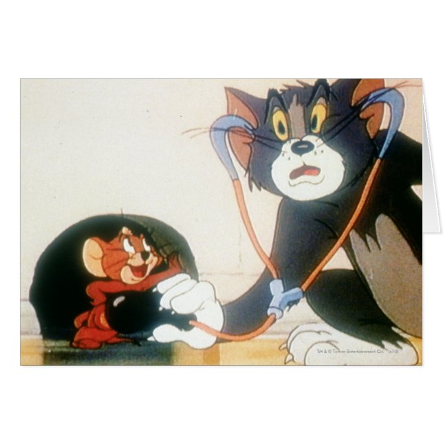 Cartão Tom And Jerry Stethescope (Frente Horizontal)