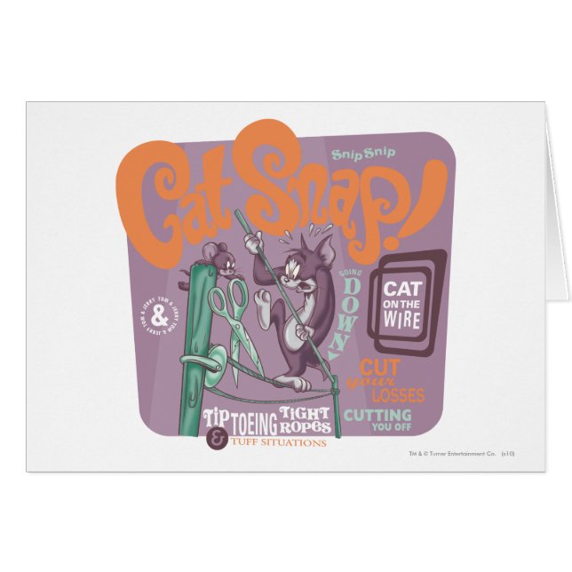 Cartão Tom e Jerry Cat Snap (Frente Horizontal)