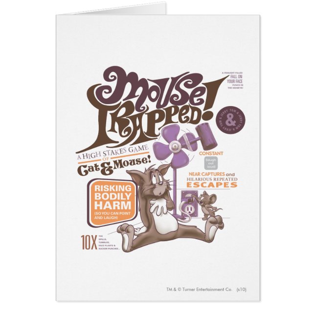 Cartão Tom e Jerry Mouse Armados (Frente)