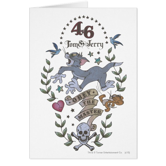 Cartão Tom e Jerry Obey O Mestre 2 (Frente)