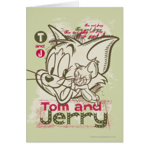Cartão Tom e Jerry Rosa e Verde
