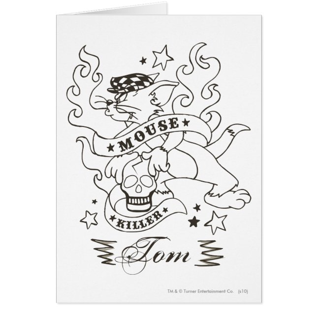 Cartão Tom Mouse Killer Tatuagem 1 (Frente)