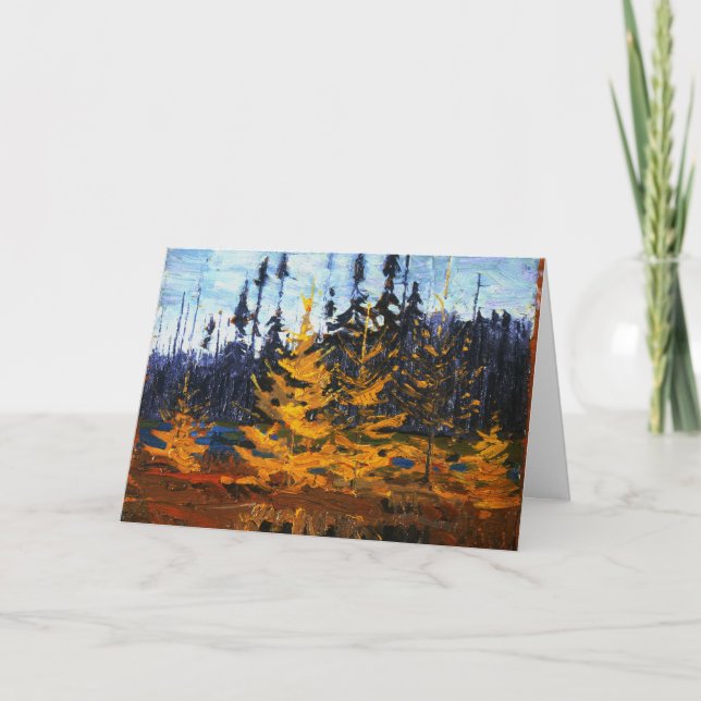 Cartão Tom Thomson Painting Tamaracks Selvagem Canadense (Frente)