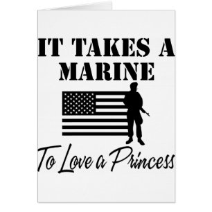 Cartão Toma um fuzileiro naval para amar uma princesa