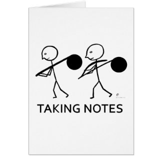 Cartão Tomando Notas