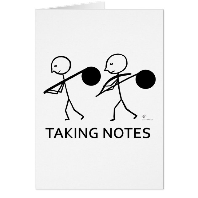 Cartão Tomando Notas (Frente)