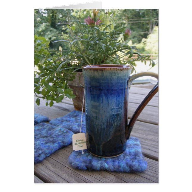 Cartão Tomando o tempo para o chá (Frente)