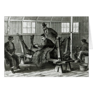 Cartão Tomando o vírus da vitela