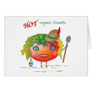 Cartão Tomate orgânico quente