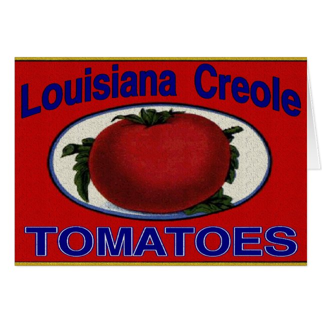Cartão Tomates da Louisiana Creole (Frente Horizontal)