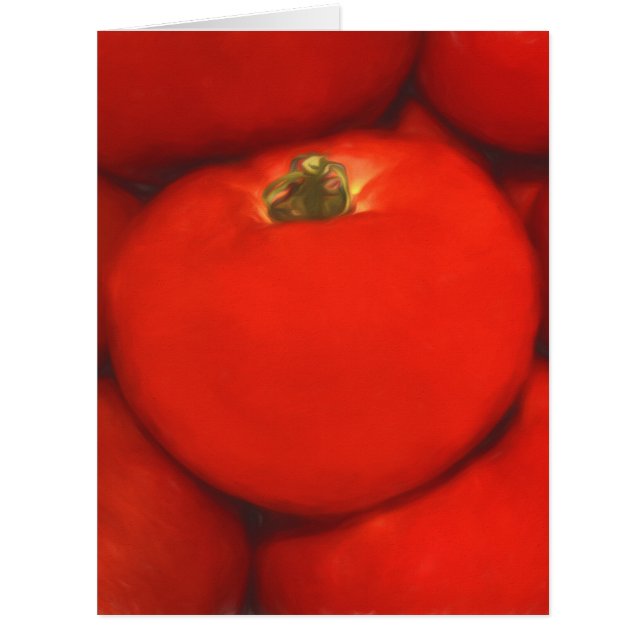 Cartão Tomates de jardim vermelhos suculentos (Frente)