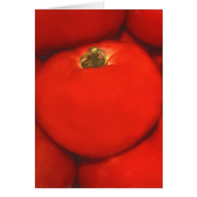 Cartão Tomates de jardim vermelhos suculentos (Frente)