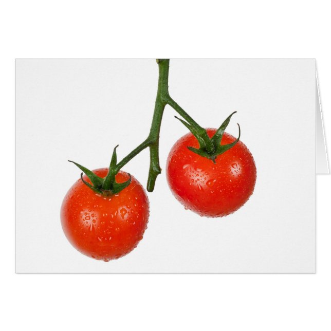 Cartão Tomates numa vinha (Frente Horizontal)