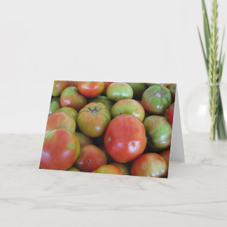 Cartão Tomates vermelhos e verdes