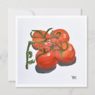 Cartão Tomates vermelhos na vinha