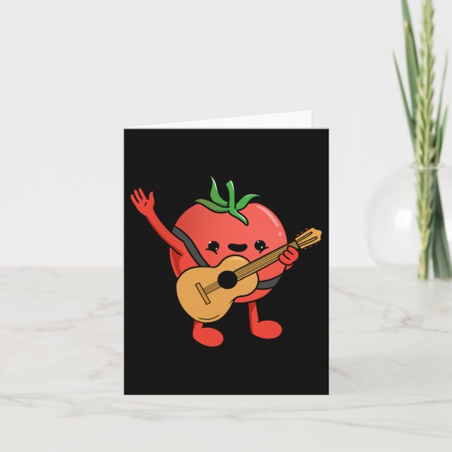 Cartão Tomato Jogando Tomate De Violão (Frente)