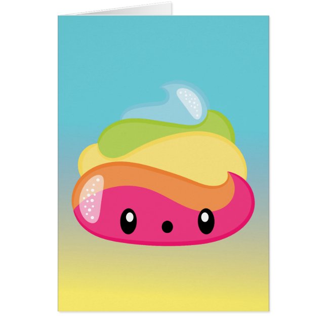 Cartão Tombadilho do arco-íris de Emoji! (Frente)