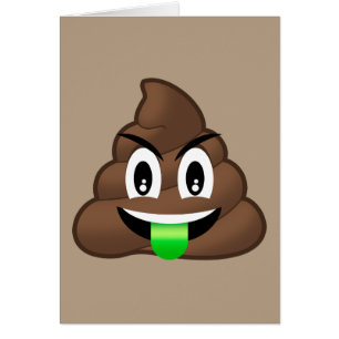 Cartão Tombadilho louco Emoji da língua verde