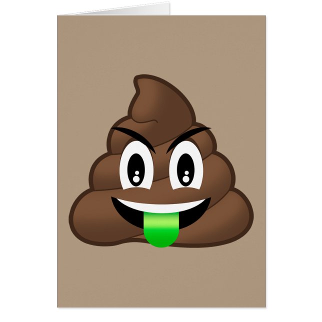 Cartão Tombadilho louco Emoji da língua verde (Frente)