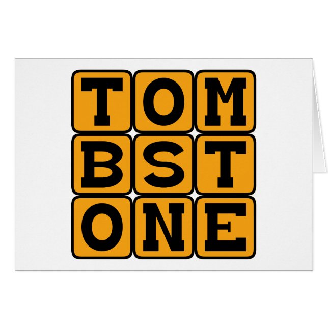 Cartão Tombstone, Marcação Grave (Frente Horizontal)