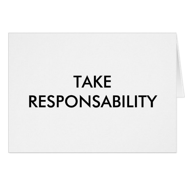 CARTÃO TOME A RESPONSABILIDADE (Frente Horizontal)