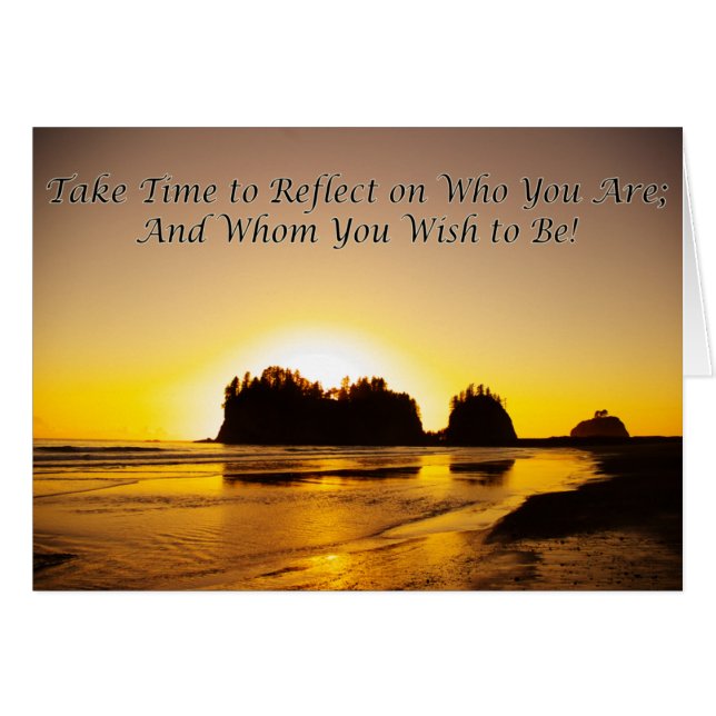 Cartão tome o tempo refletir (Frente Horizontal)