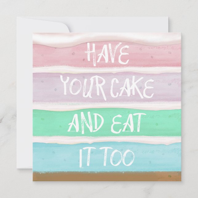 Cartão Tome Seu Bolo (Frente)