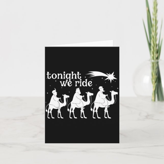 Cartão Tonight We Ride Christmas, 3 Wise Men, Christian C (Frente)