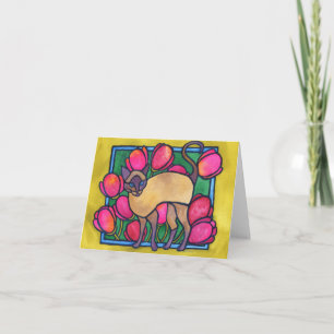 Cartão Tonkinese and Tulips