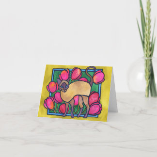 Cartão Tonkinese and Tulips