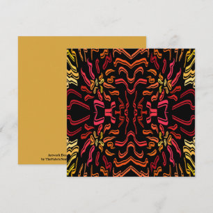 Cartão Tons de design de fita laranja vermelho amarelo