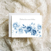 Tons de Rosas Azuis Design Floral Vintage