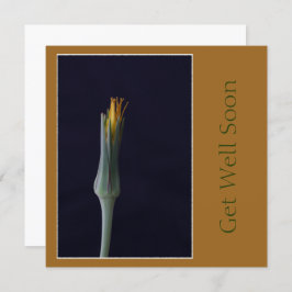 Cartão Tons Dourados Florais Recupere-se em Breve