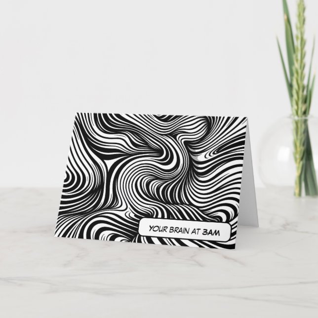 Cartão Tonturas Kaleidoscópio Insônia Humor (Frente)