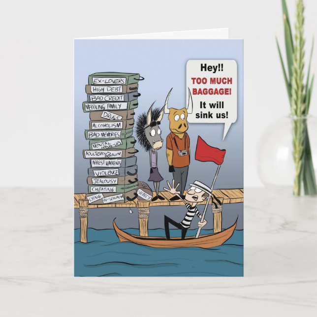 CARTÃO TOO MUCH BAGGAGE! (Frente)