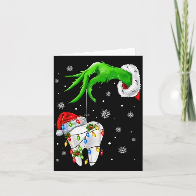 Cartão Tooth Dentist Dental Istant Teeth Xmas Christmas P (Frente)