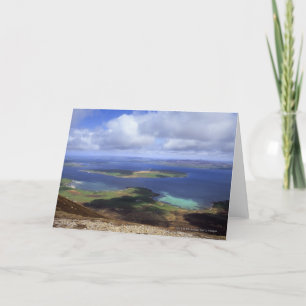 Cartão Top view: burra sound, graemsay & orkney mainland